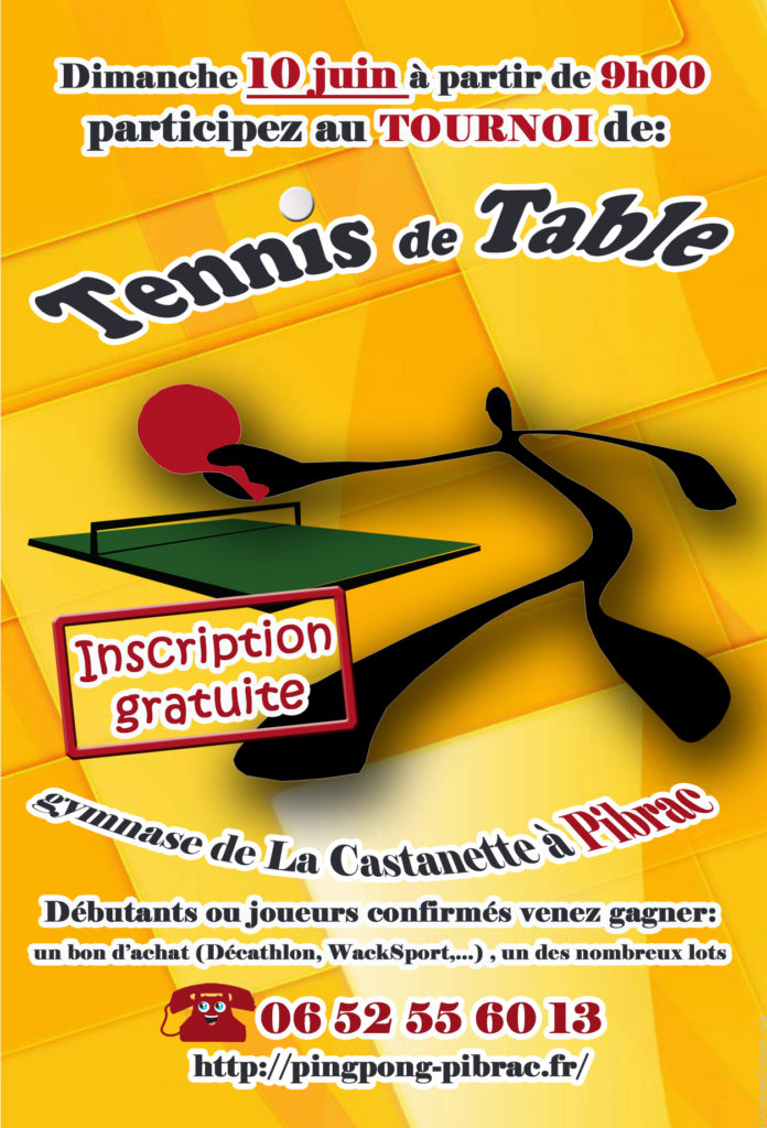 Le 10 juin TTP organise son Tournoi annuel.